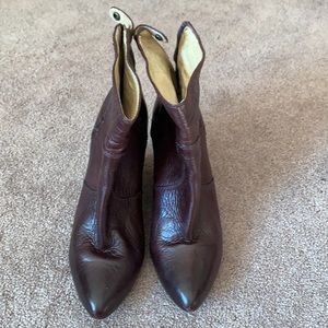Size 6.5 brown Frye dress wedges